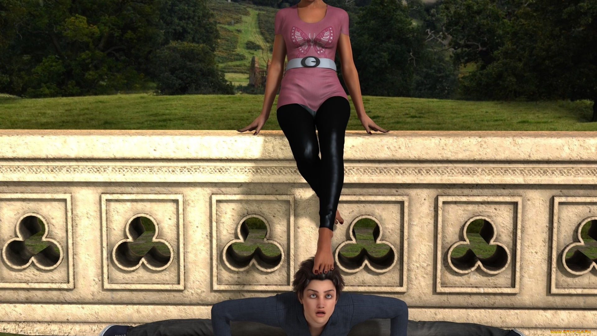 3д, графика, люди, , people, парень, фон, взгляд, девушка