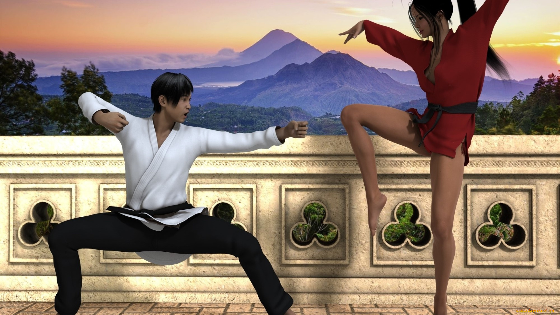 3д, графика, люди, , people, поза, девушка, взгляд, фон, парень