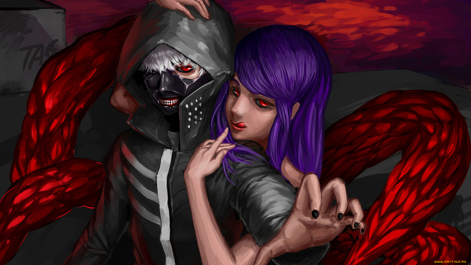 аниме, tokyo, ghoul, канеки