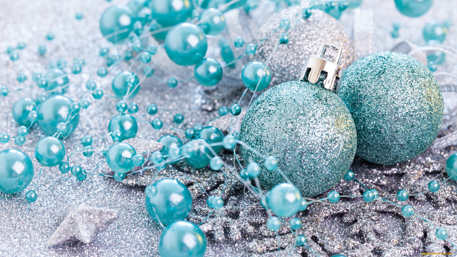 праздничные, шары, бусы, шарики, украшения, мишура