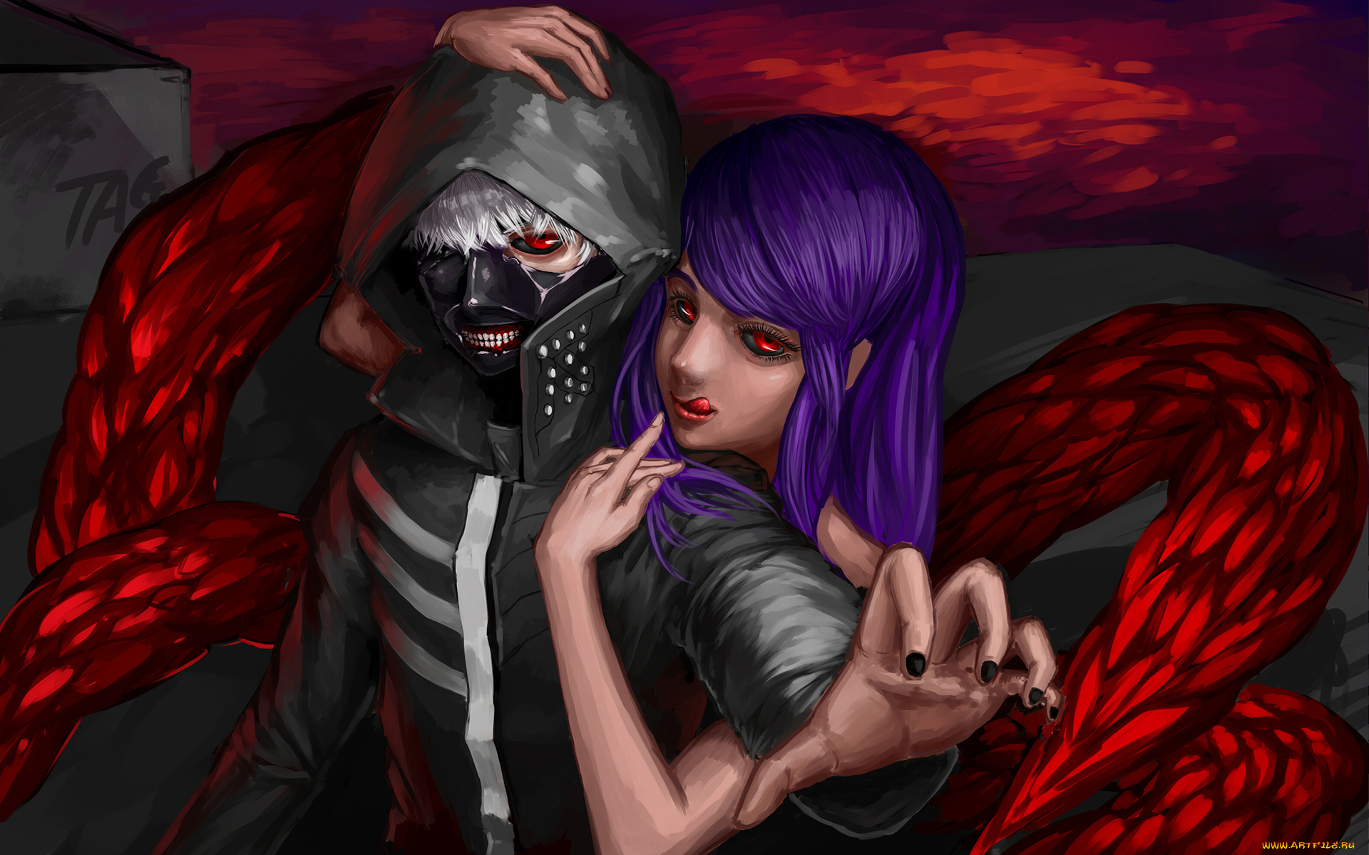 аниме, tokyo, ghoul, канеки