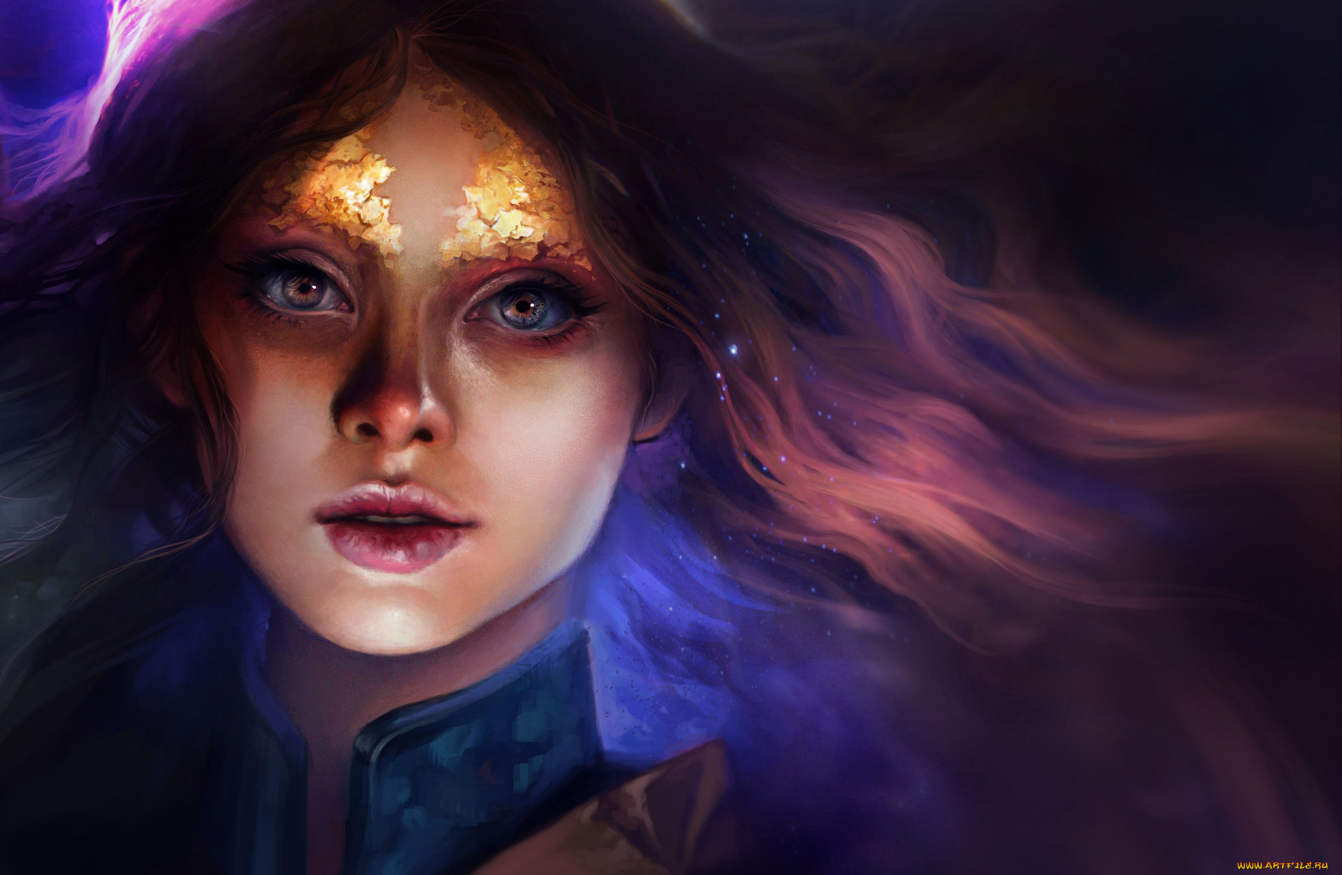 фэнтези, девушки, волосы, девушка, фантастика, арт, взгляд, глаза