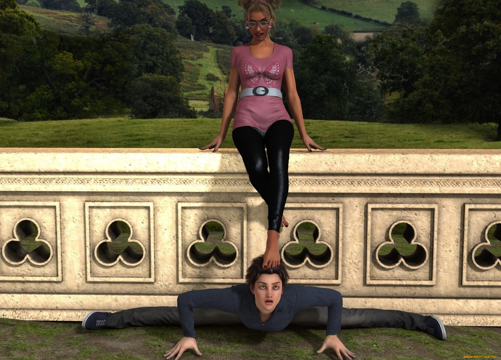 3д, графика, люди, , people, парень, фон, взгляд, девушка