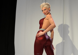 Картинка 3д+графика люди+ people блондинка фон взгляд девушка