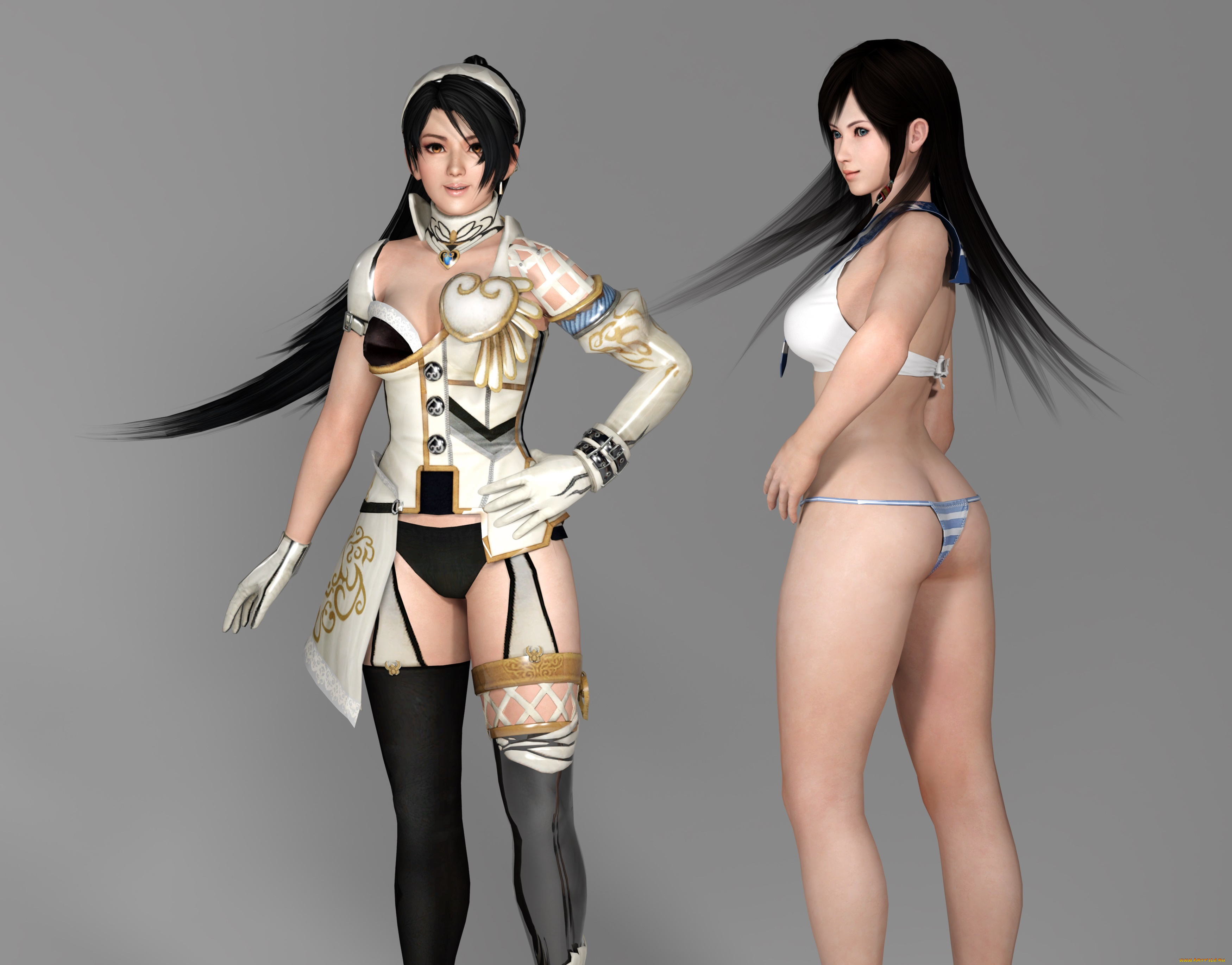 3д, графика, аниме, , anime, фон, взгляд, девушки