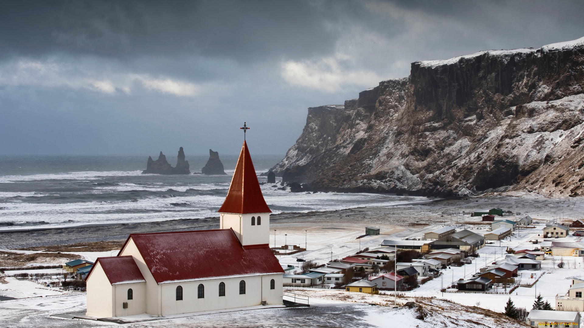 города, -, католические, соборы, , костелы, , аббатства, ocean, church, iceland