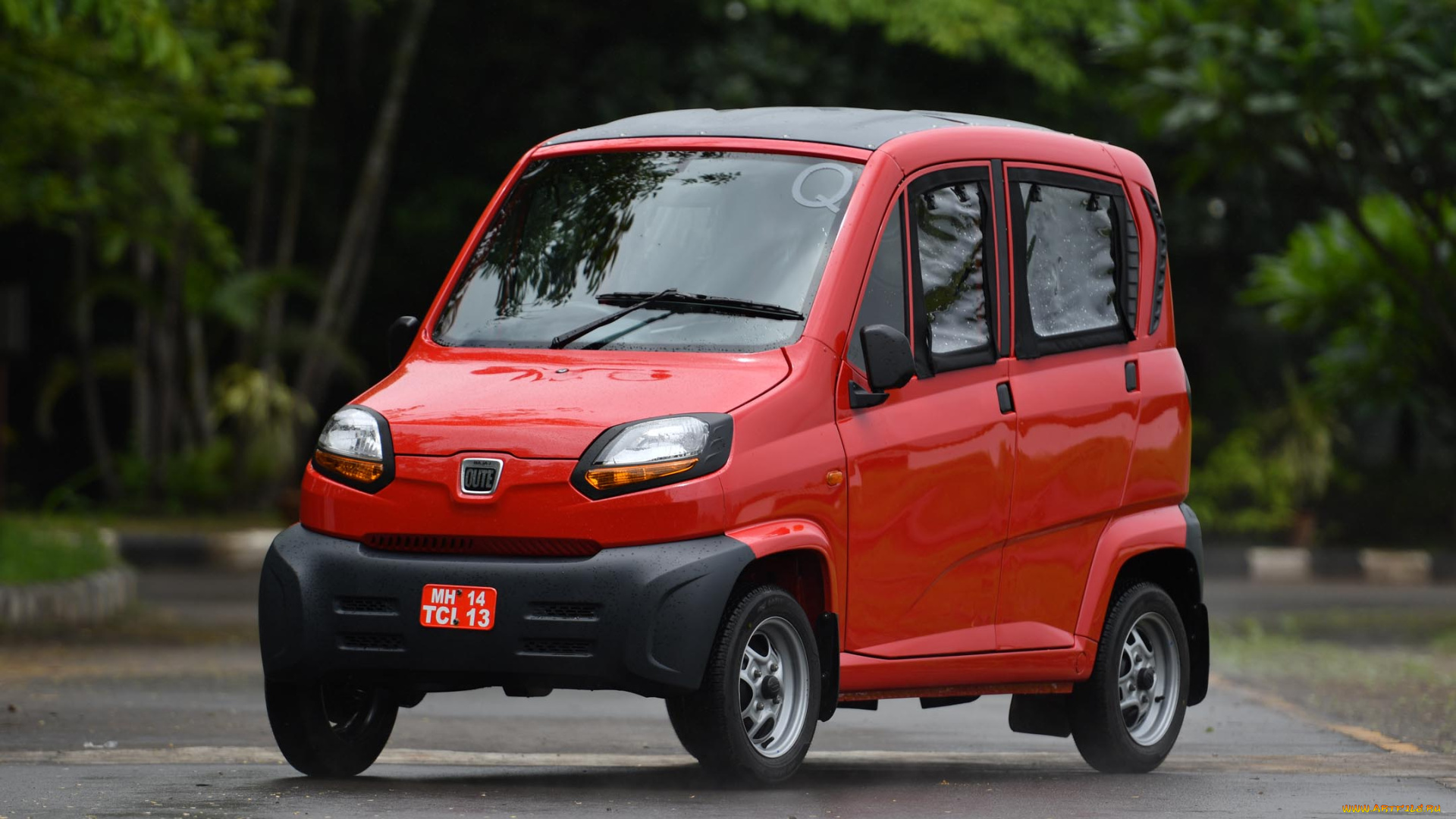 bajaj, qute, qcar, re60, 2016, автомобили, -unsort, qute, bajaj, красный, 2016, re60, qcar