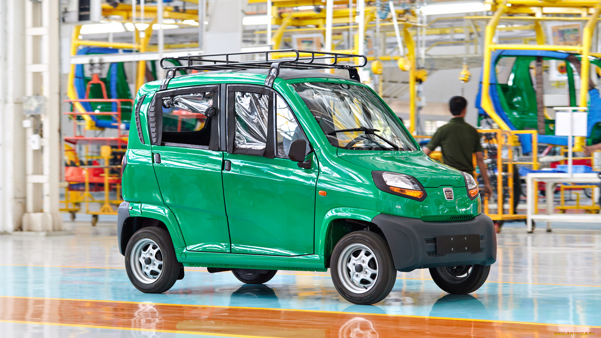 bajaj, qute, qcar, re60, 2017, автомобили, выставки, и, уличные, фото, зелёный, 2017, re60, qcar, qute, bajaj