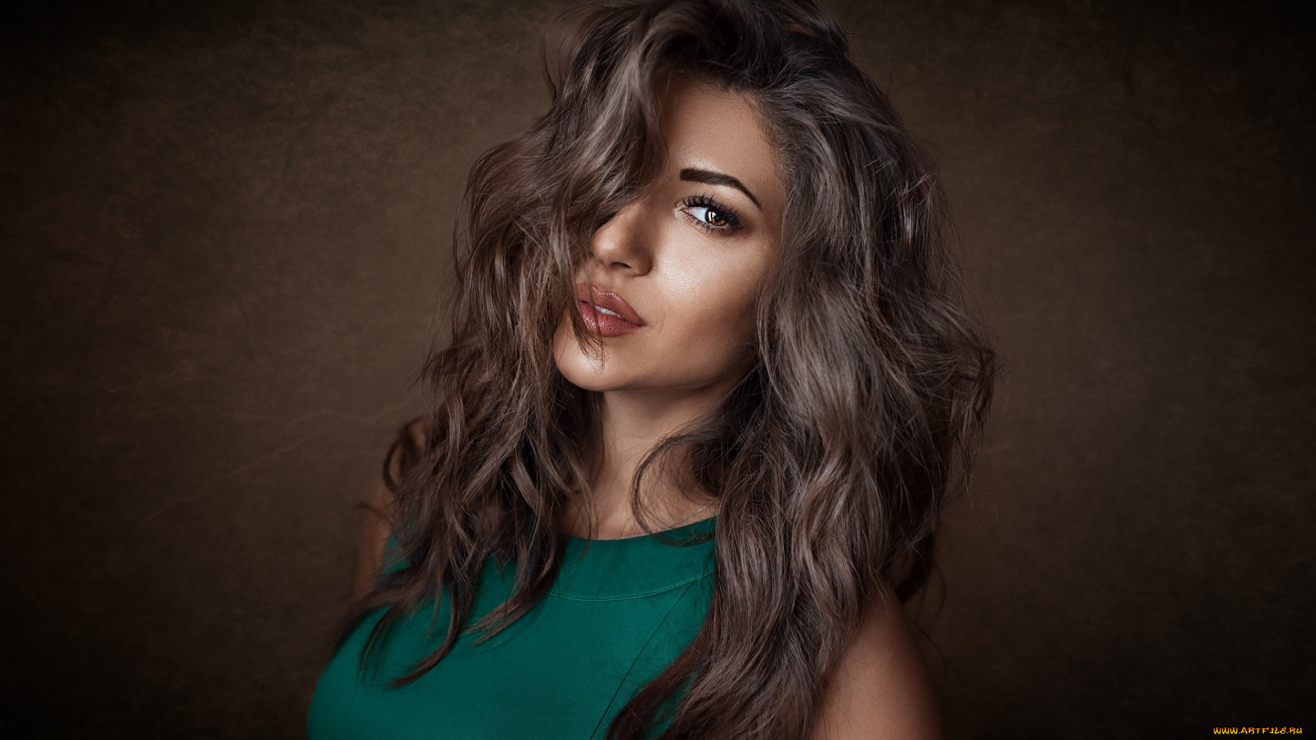 девушка, девушки, -unsort, , брюнетки, темноволосые, модель, женщины, портрет, простой, фон, лицо, дмитрий, шульгин, дарья, зиновьева