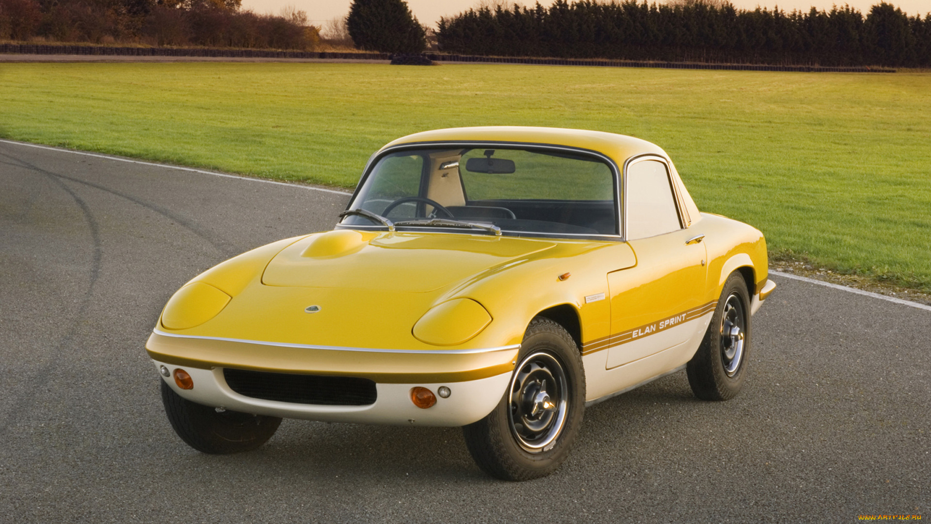 lotus, elan, sprint, 1973, автомобили, lotus, жёлтый, 1973, sprint, elan