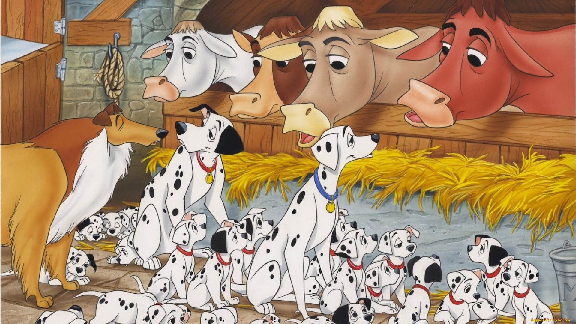 мультфильмы, 101, dalmatians, 101, dalmatians