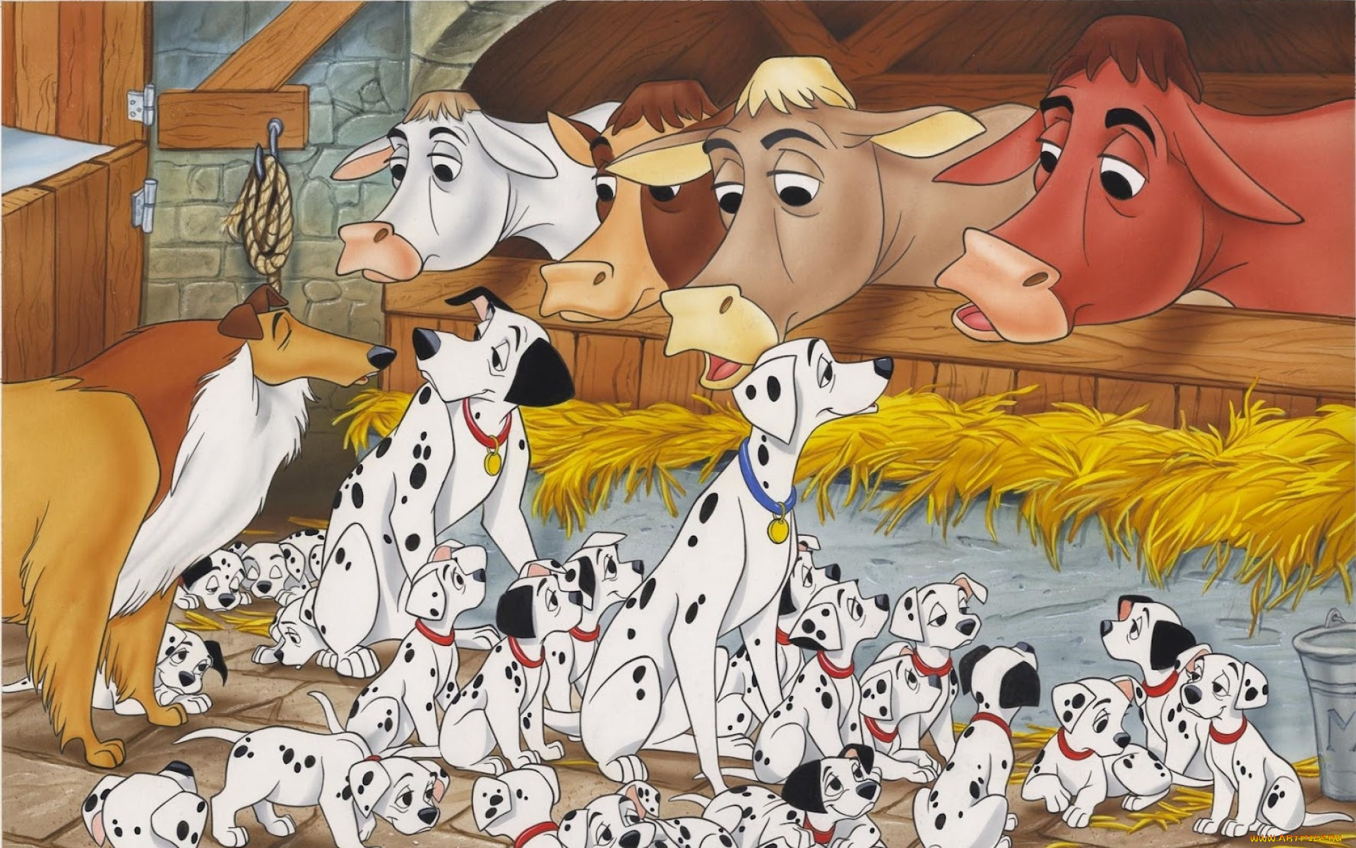 мультфильмы, 101, dalmatians, 101, dalmatians