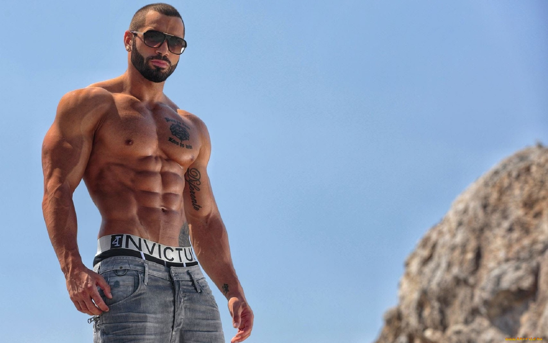 мужчины, lazar, angelov, торс, тату