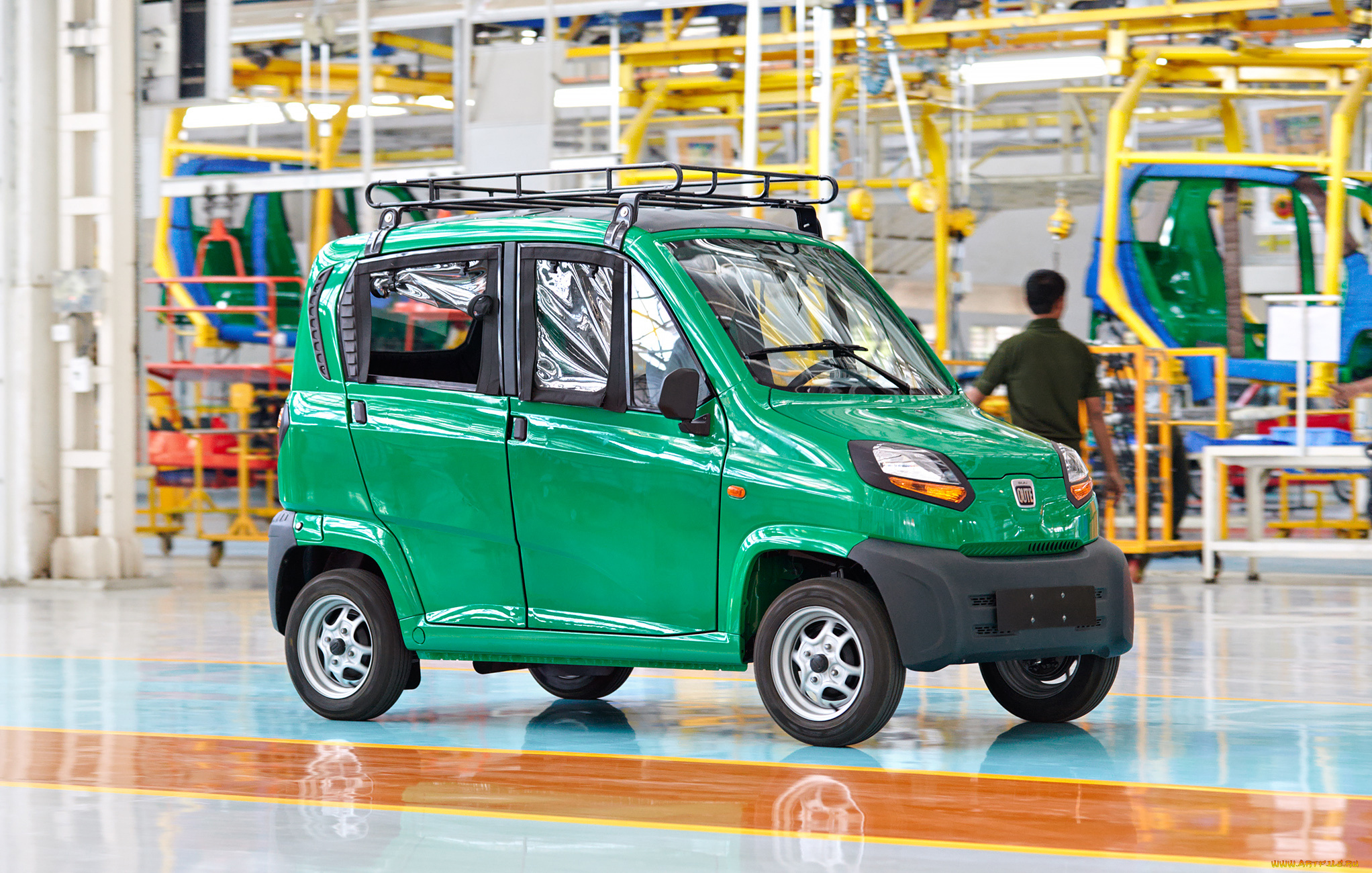 bajaj, qute, qcar, re60, 2017, автомобили, выставки, и, уличные, фото, зелёный, 2017, re60, qcar, qute, bajaj