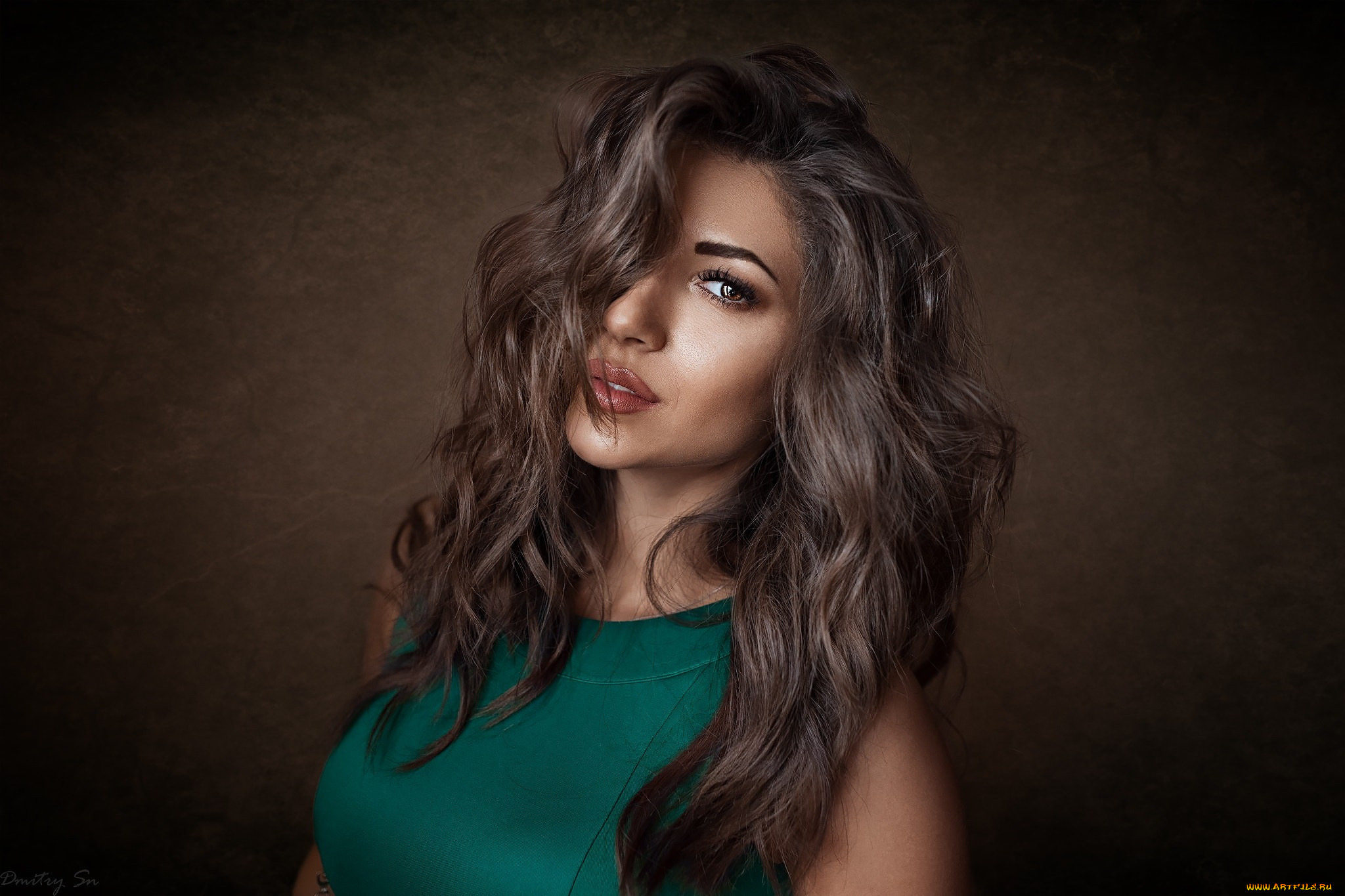 девушка, девушки, -unsort, , брюнетки, темноволосые, модель, женщины, портрет, простой, фон, лицо, дмитрий, шульгин, дарья, зиновьева