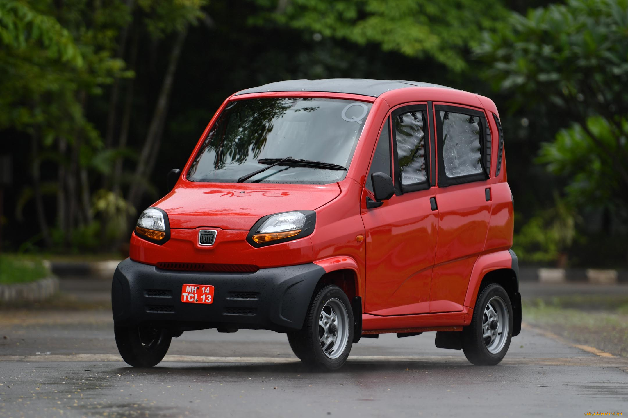 bajaj, qute, qcar, re60, 2016, автомобили, -unsort, qute, bajaj, красный, 2016, re60, qcar