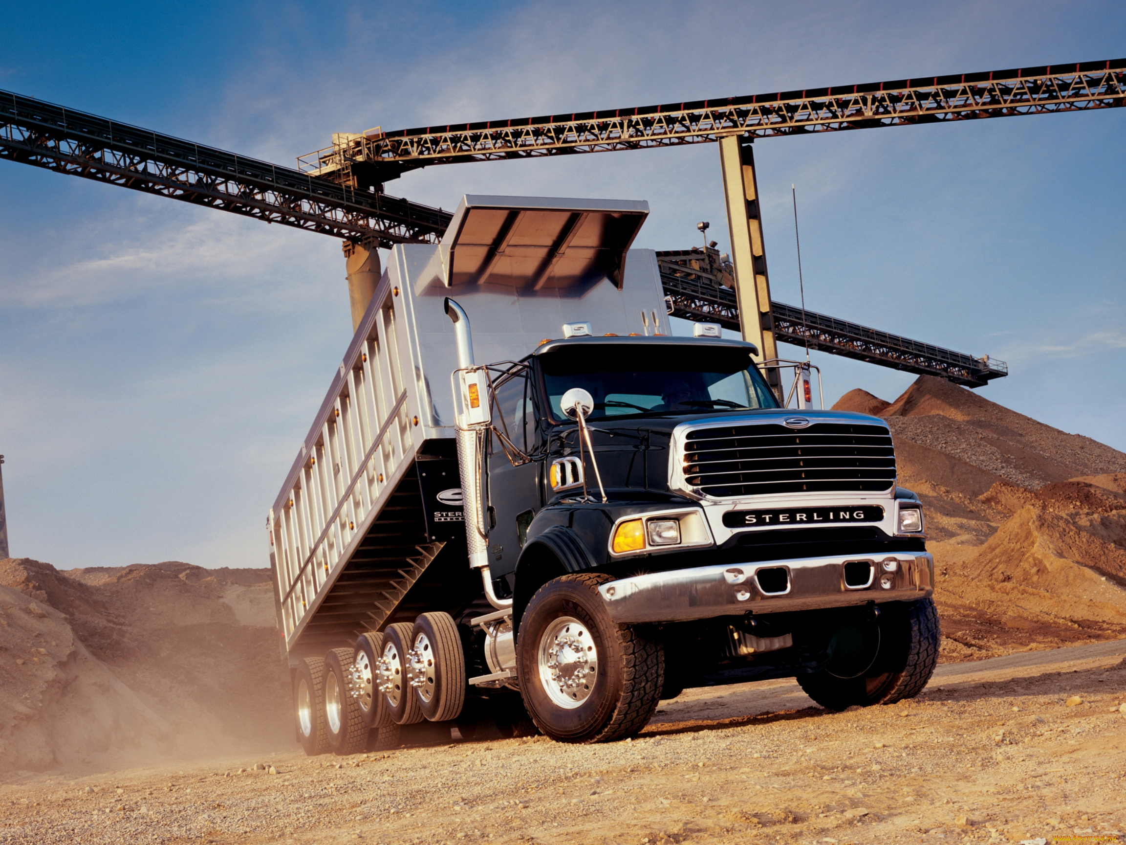 sterling, l-line, set, back, dump, truck, , 2000-09, автомобили, sterling, авто