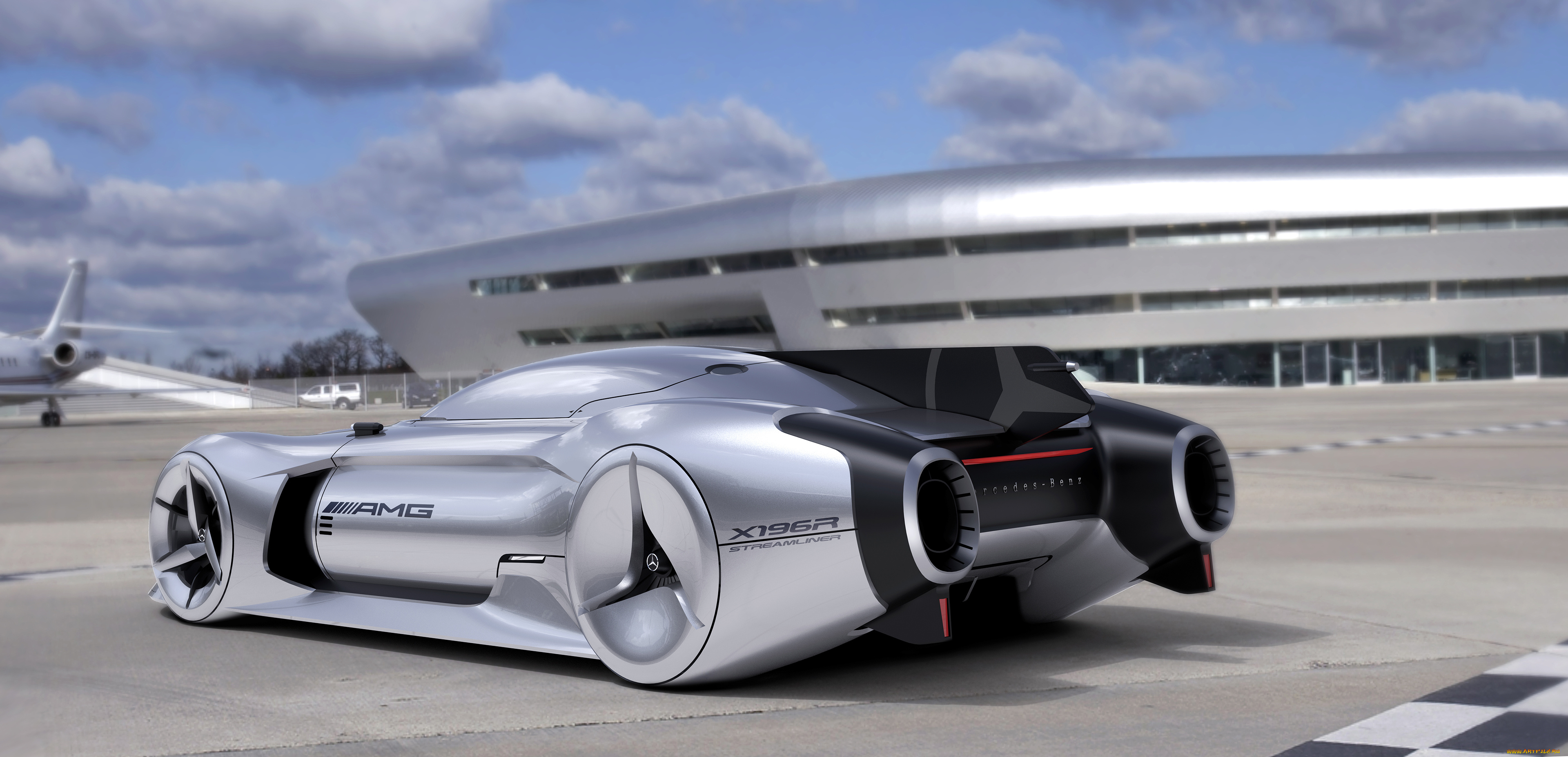 mercedes-benz, 2040, w196r, streamliner, concept, автомобили, 3д, streamliner, w196r, 2040, mercedes-benz, concept