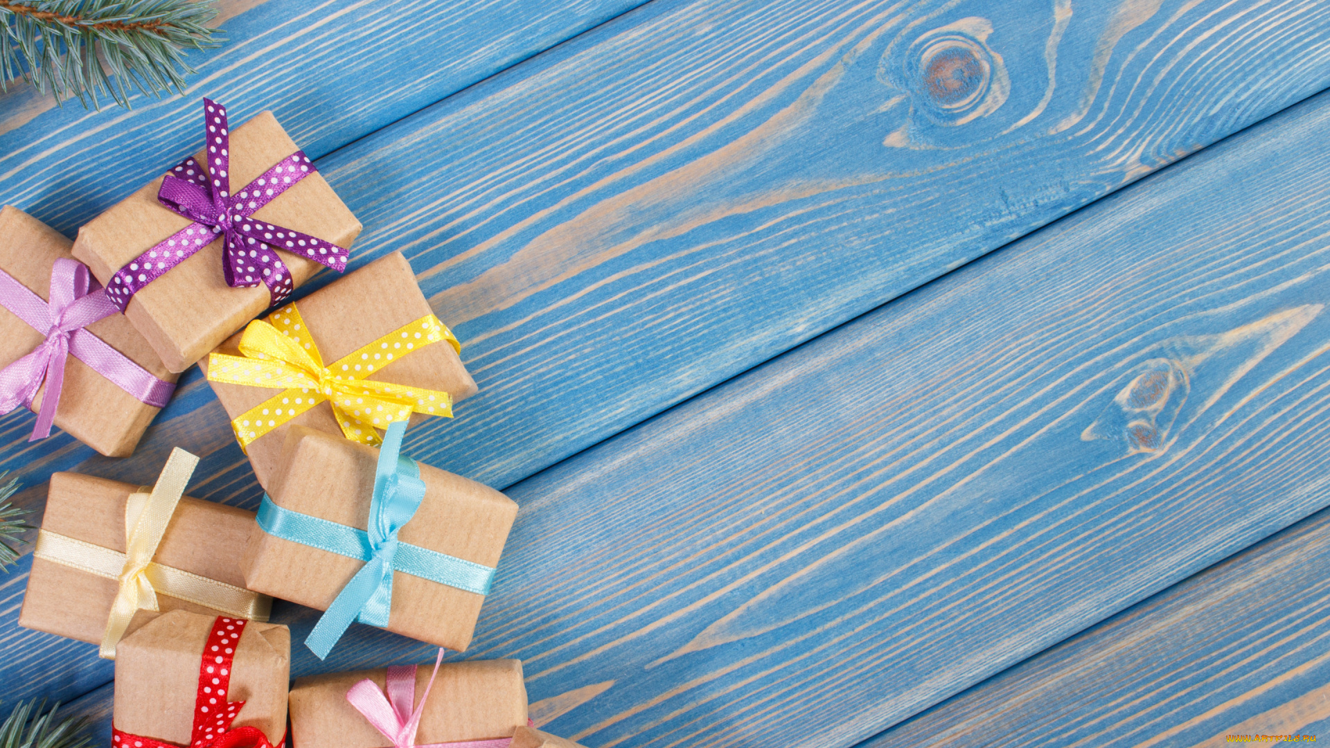 праздничные, подарки, и, коробочки, лента, подарки, бант, wood, коробки, gifts