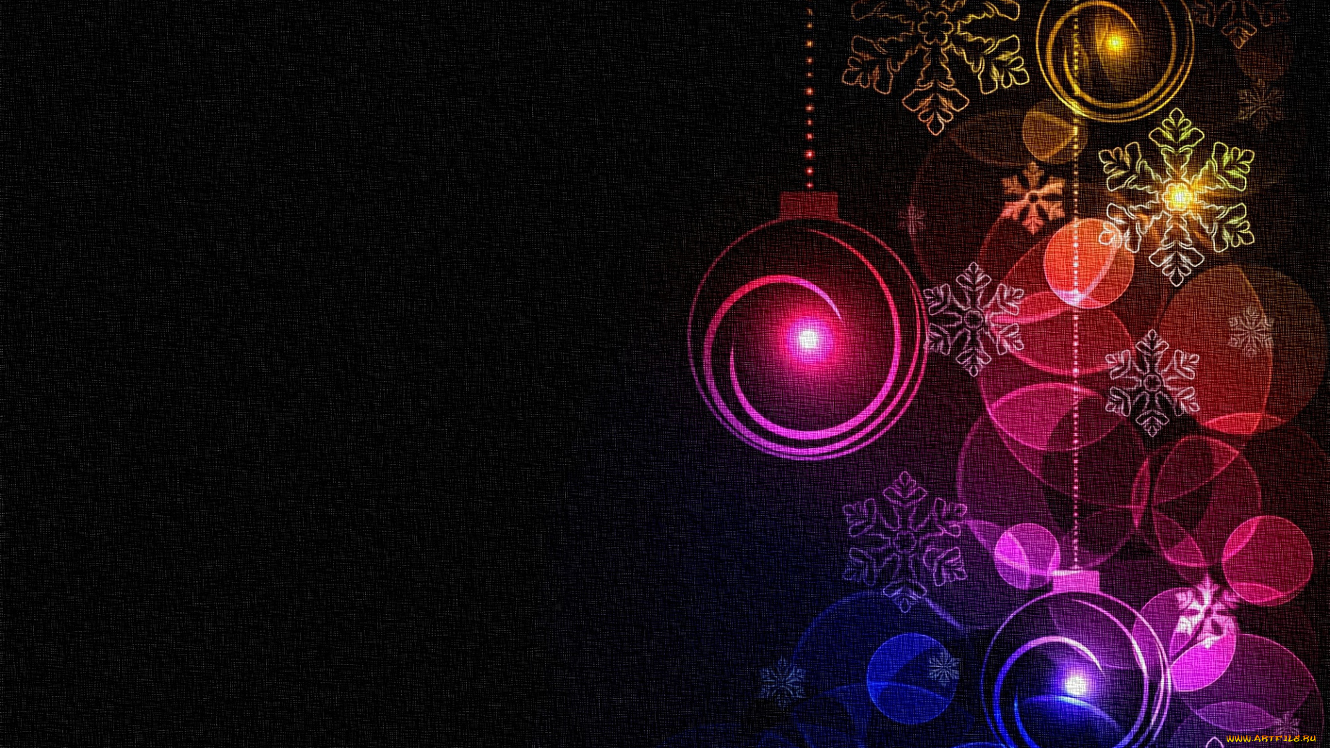 праздничные, векторная, графика, , новый, год, снежинки, свет, шарики, черный, фон, праздник, текстура, новый, год