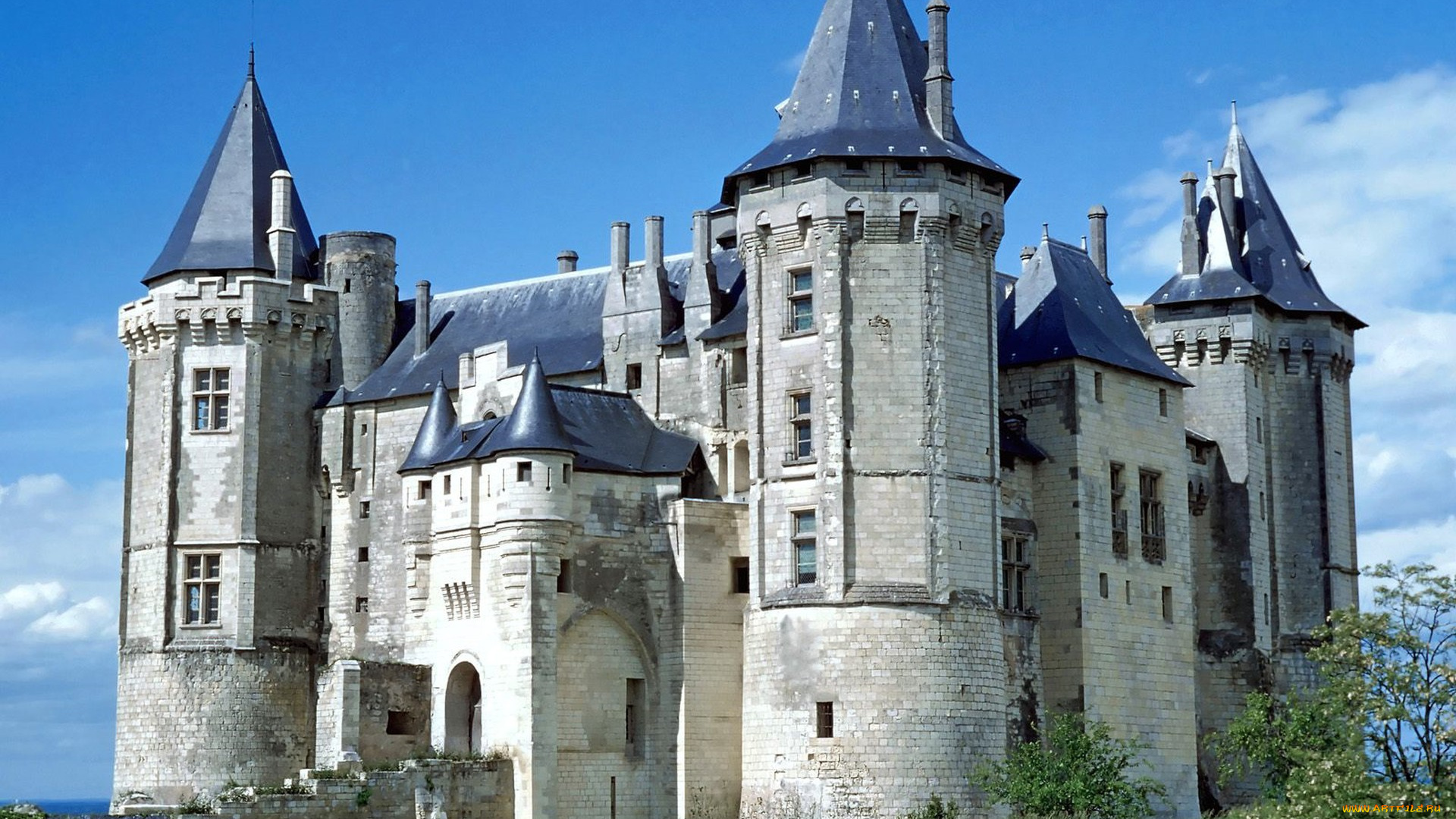 chateau, de, saumur, города, замки, франции, chateau, de, saumur
