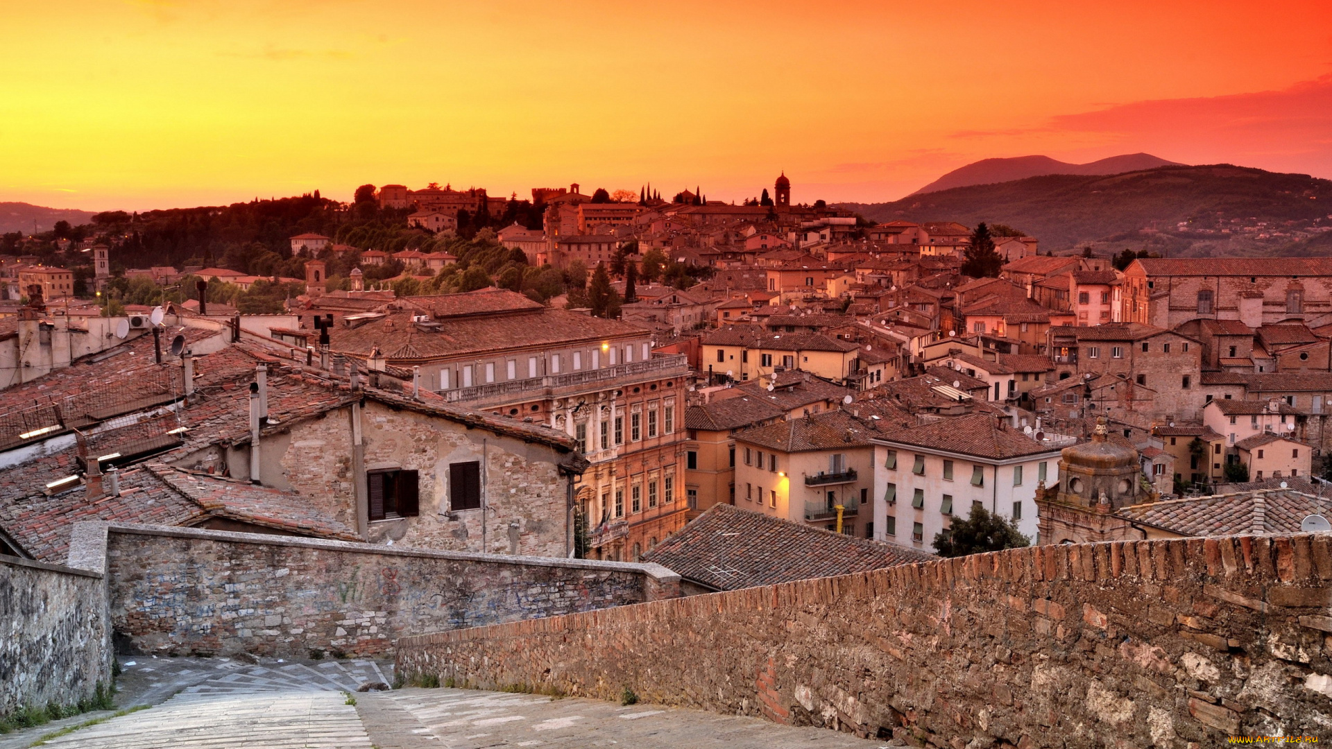 perugia, umbria, italy, города, -, панорамы