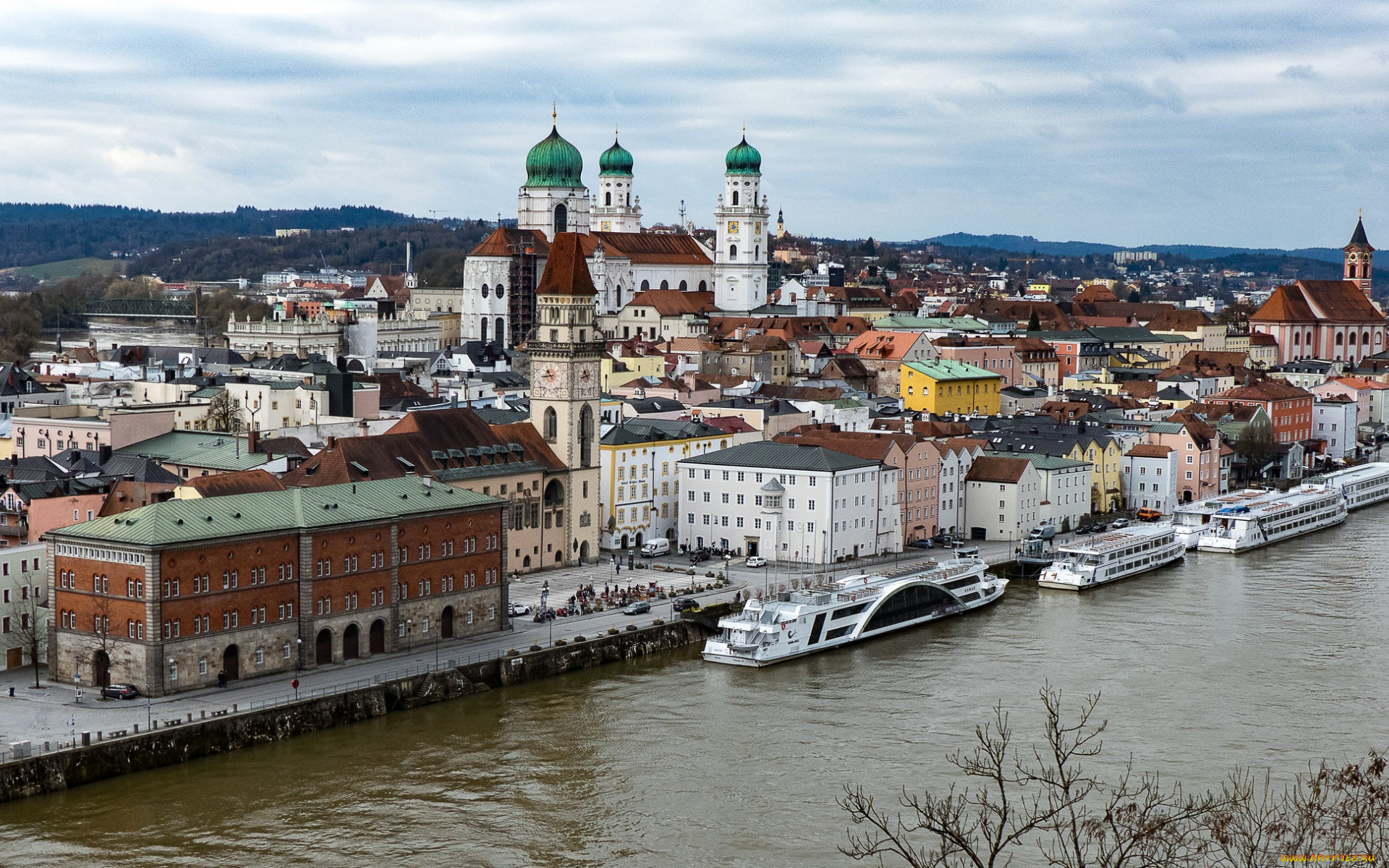 passau, bavaria, germany, города, -, улицы, , площади, , набережные