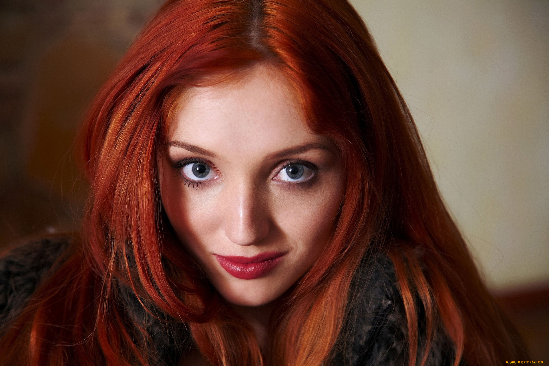 девушки, -, лица, , портреты, рыжие, волосы