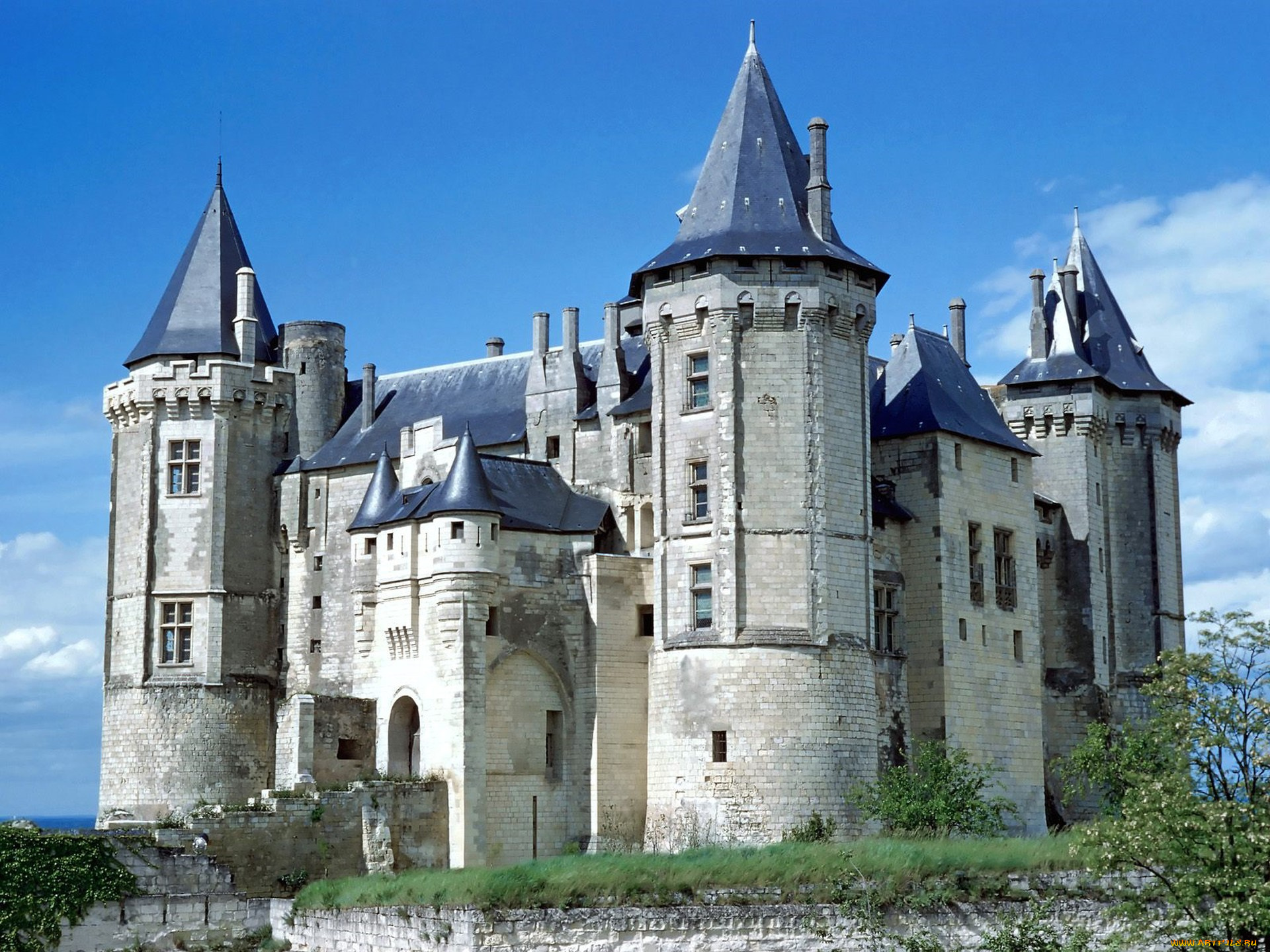 chateau, de, saumur, города, замки, франции, chateau, de, saumur