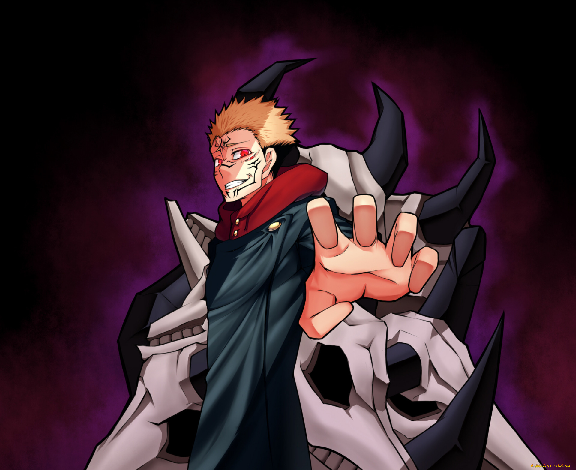 аниме, jujutsu, kaisen, магическая, битва