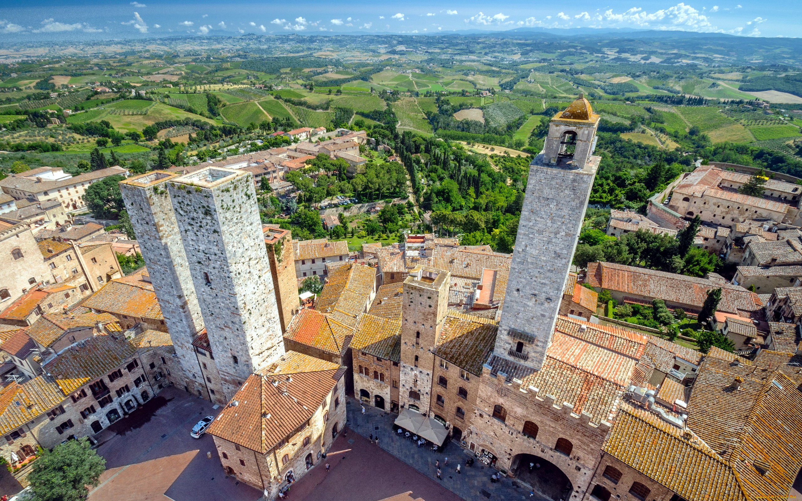 siena, italy, города, -, панорамы