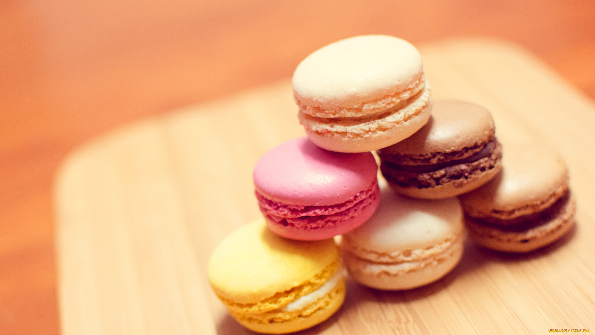 еда, макаруны, лакомство, печенье, ассорти