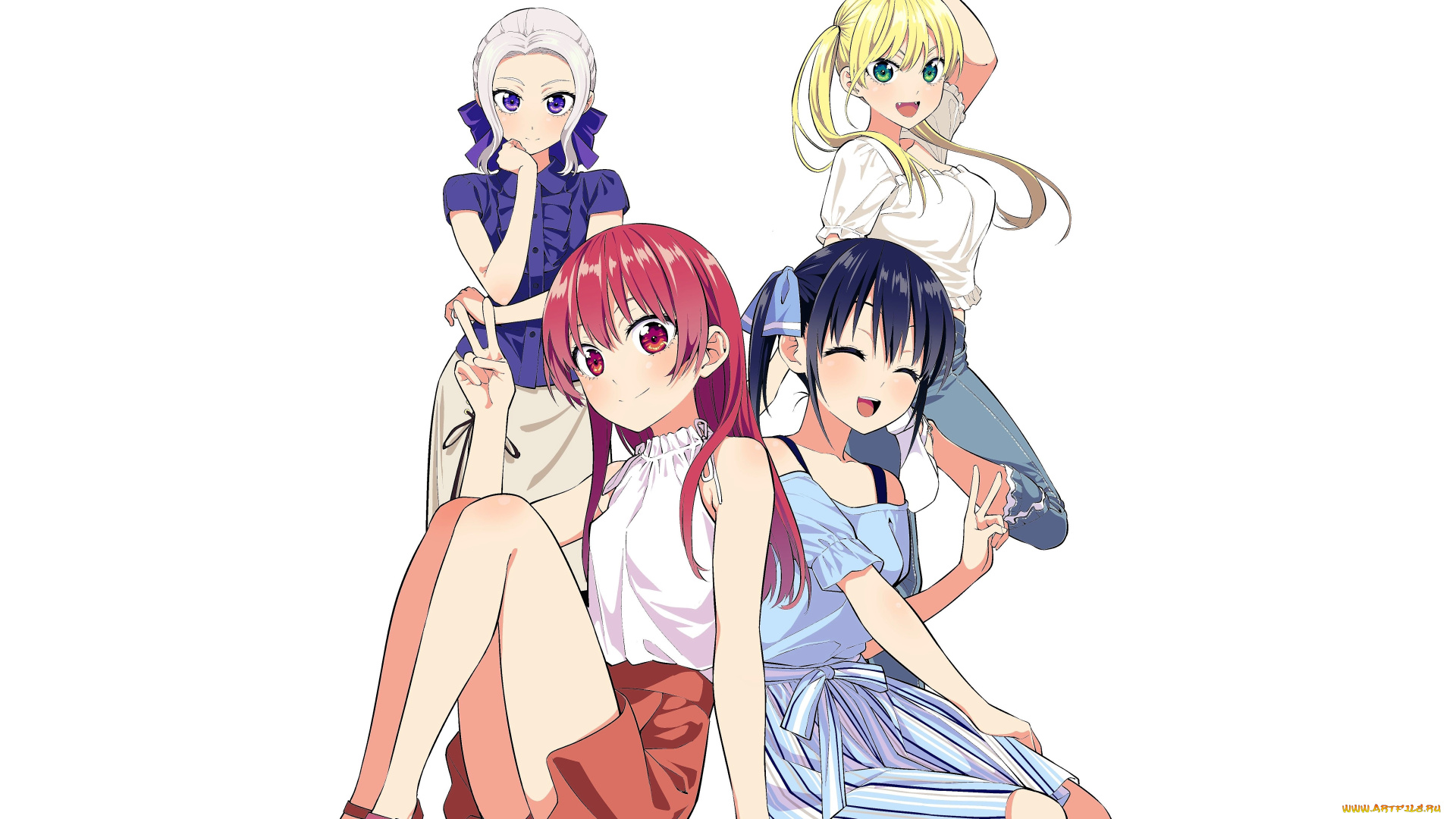 аниме, kanojo, mo, kanojo, девочки