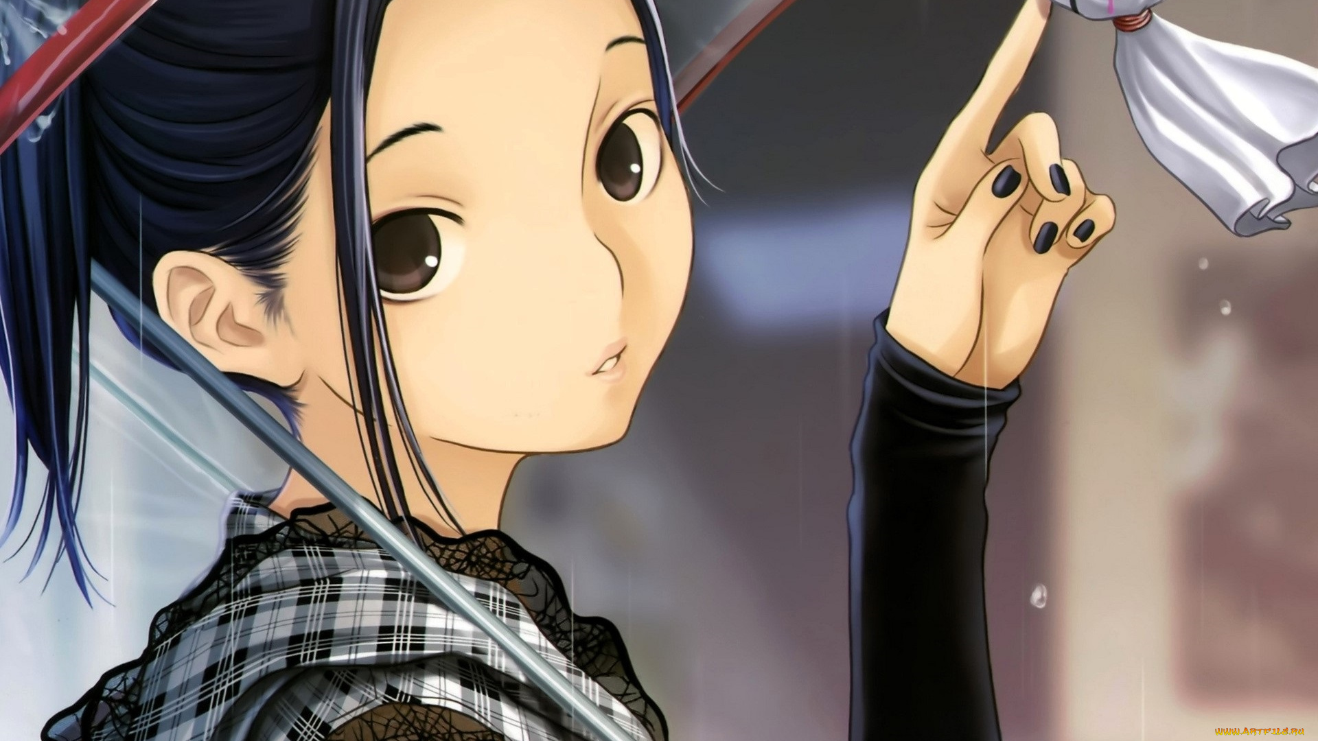 аниме, unknown, , другое, , девочка, зонт