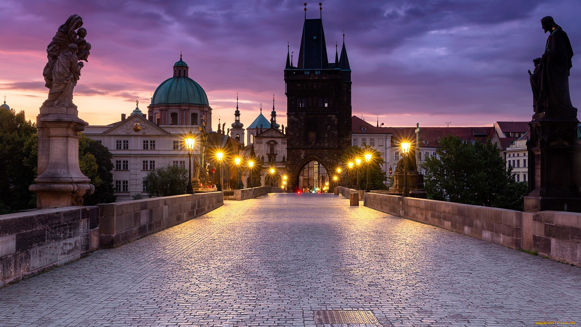 города, прага, , чехия, мост, башня, памятники