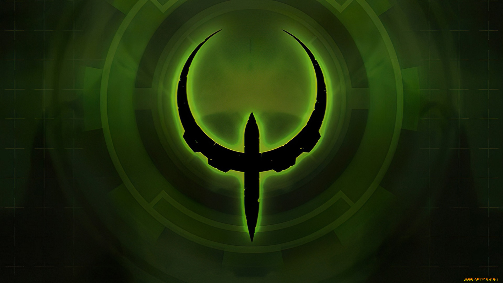 видео, игры, quake, 4, значок, эмблема