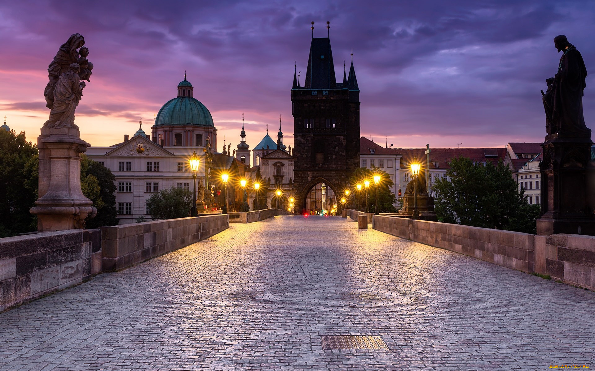 города, прага, , чехия, мост, башня, памятники