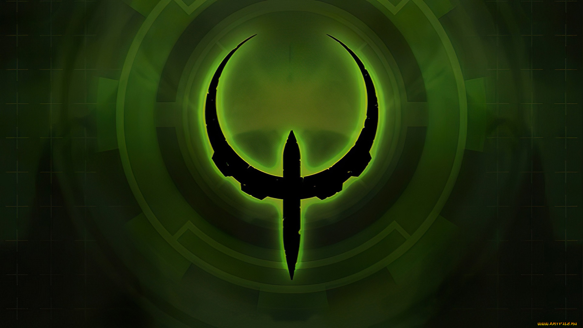 видео, игры, quake, 4, значок, эмблема