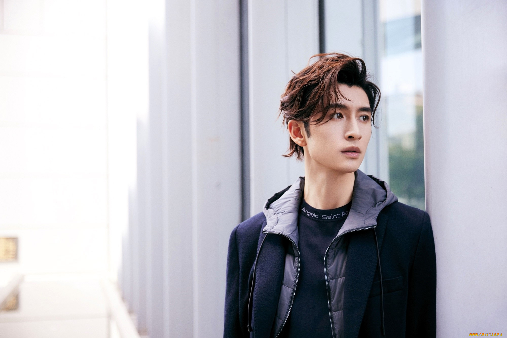 zhang, yun, long, мужчины, актер, куртка, здание