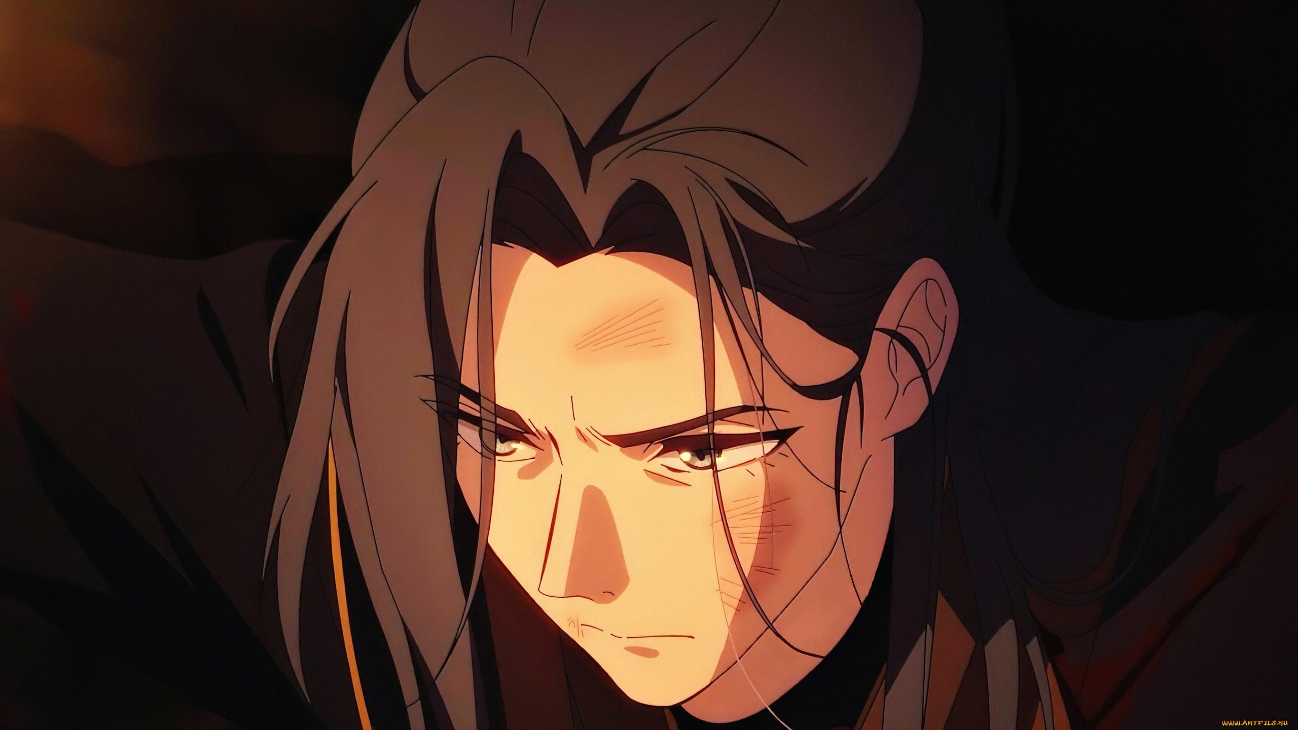 аниме, tian, guan, ci, fu, персонаж, лицо, ссадины