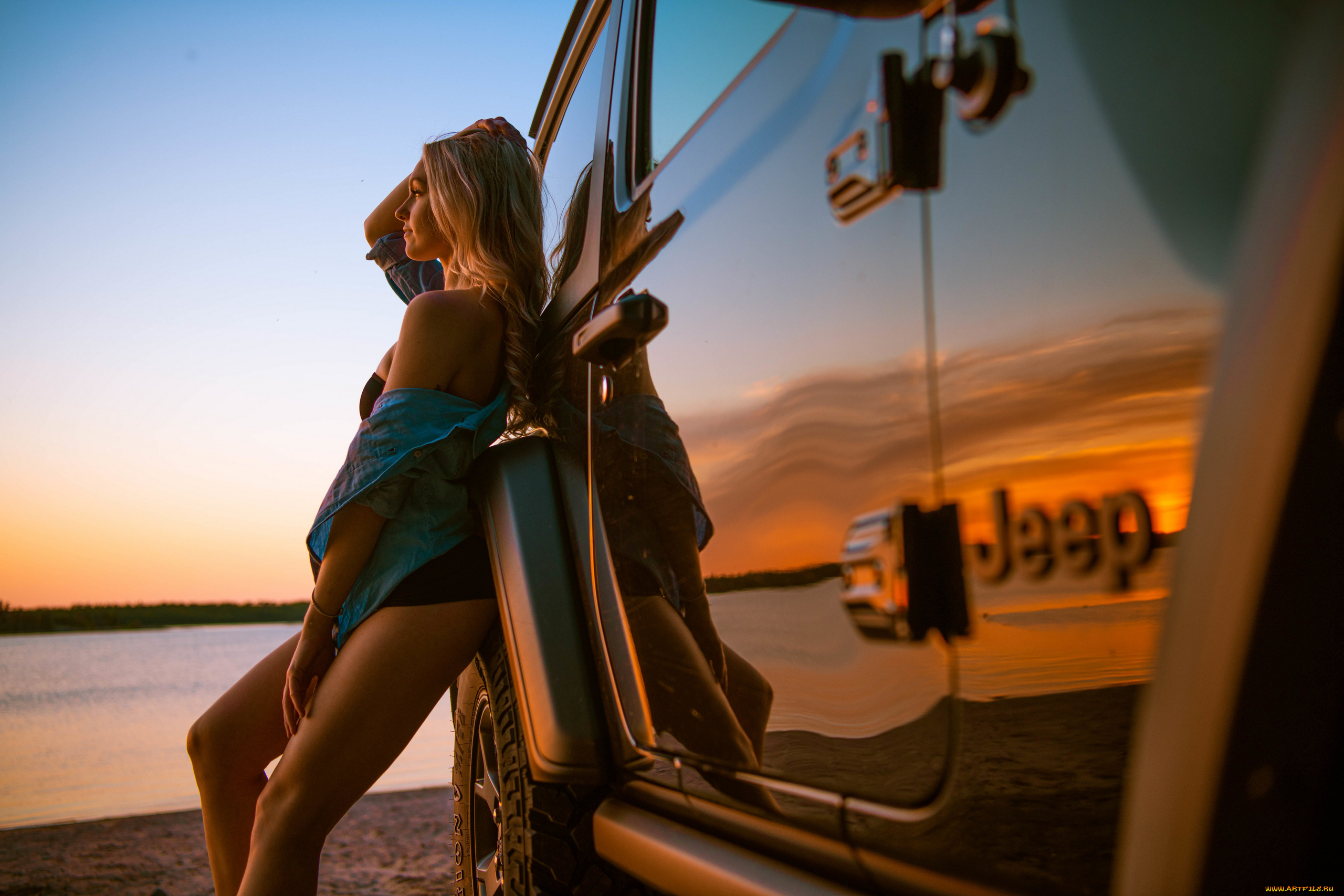 автомобили, -авто, с, девушками, женщины, с, автомобилями, джип, блондинка, jeep, wrangler, модель, на, природе, trevor, johnsen