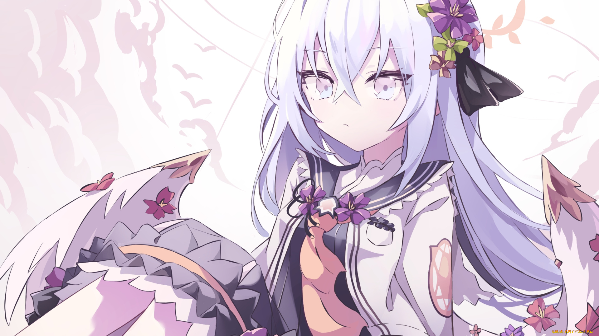 аниме, blue, archive, девушка