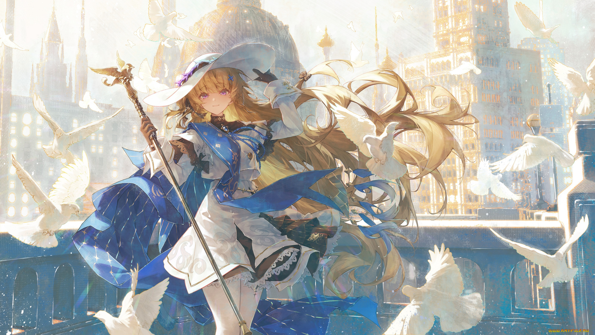 аниме, wuthering, waves, девушка