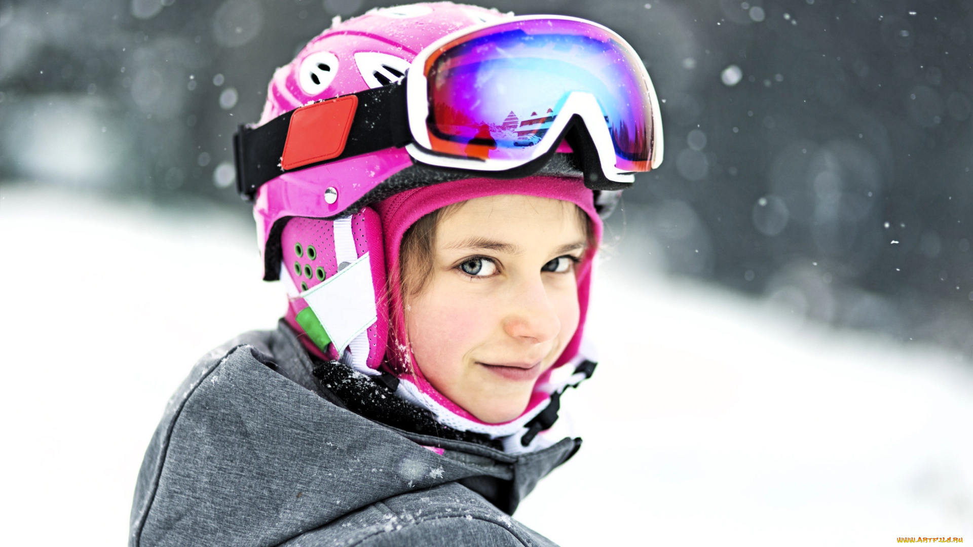 разное, дети, девочка, ребенок, шлем, очки, куртка, снег, зима