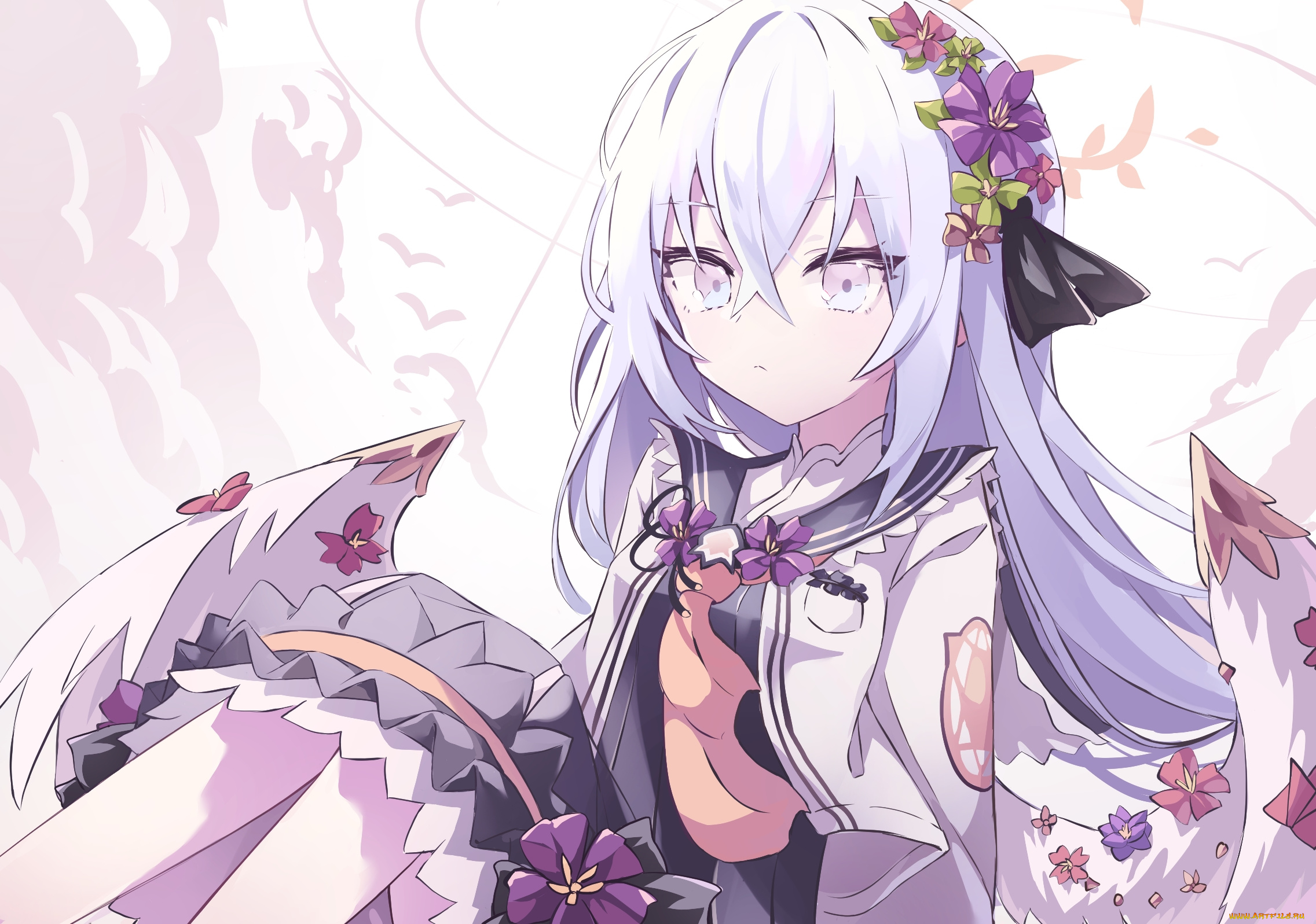 аниме, blue, archive, девушка