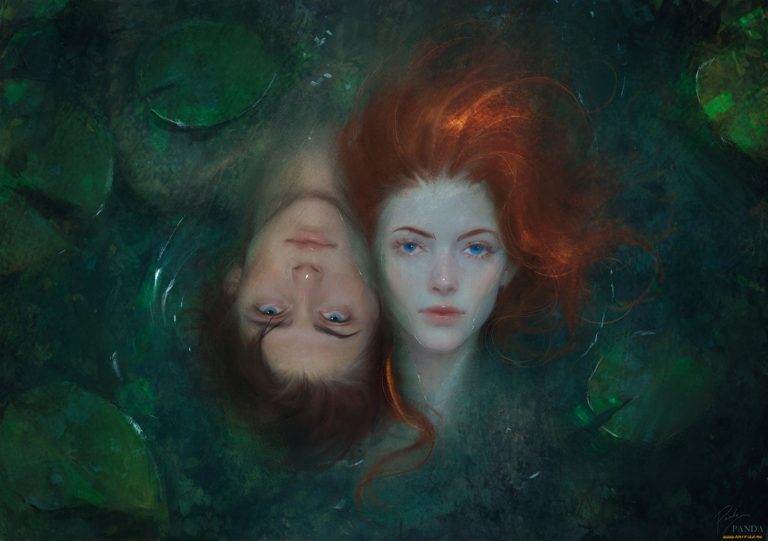 рисованное, люди, лица