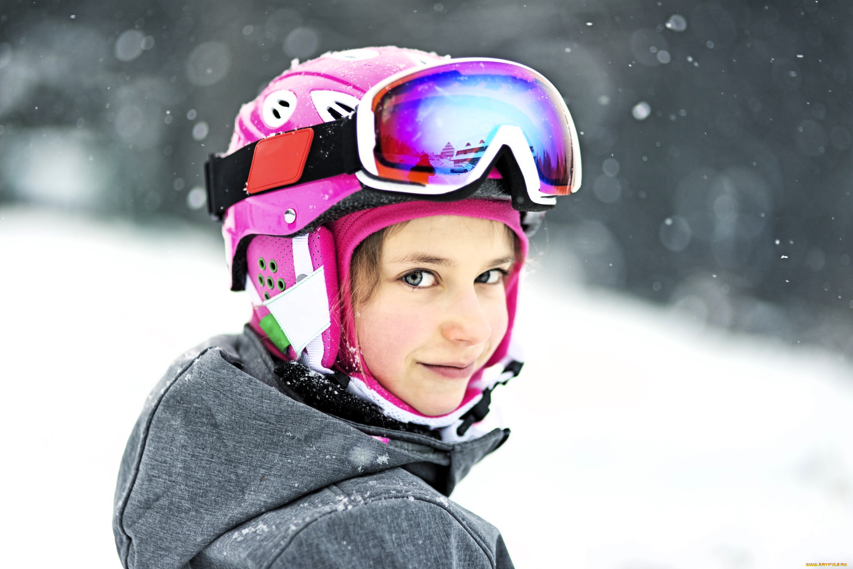 разное, дети, девочка, ребенок, шлем, очки, куртка, снег, зима