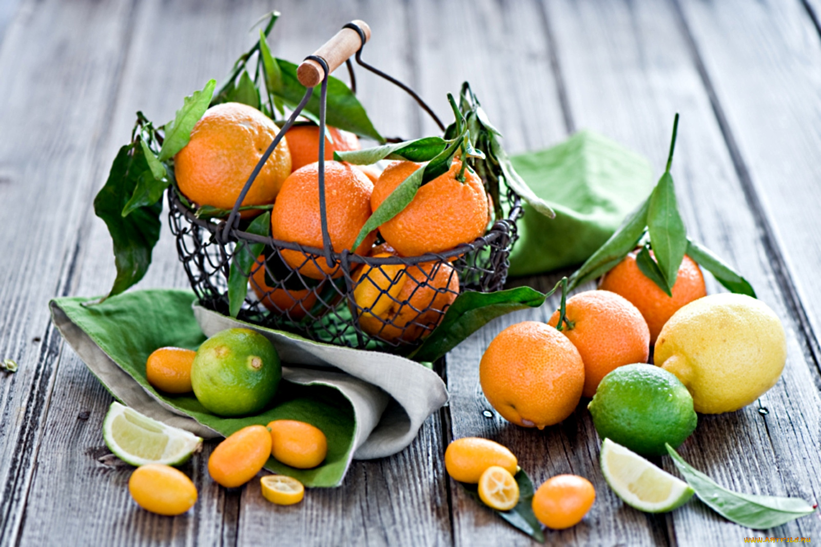 еда, цитрусы, мандарины, лайм