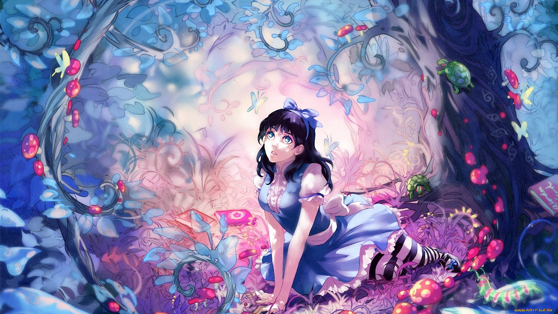 alice, in, wonderland, мультфильмы, арт, wenqing, yan