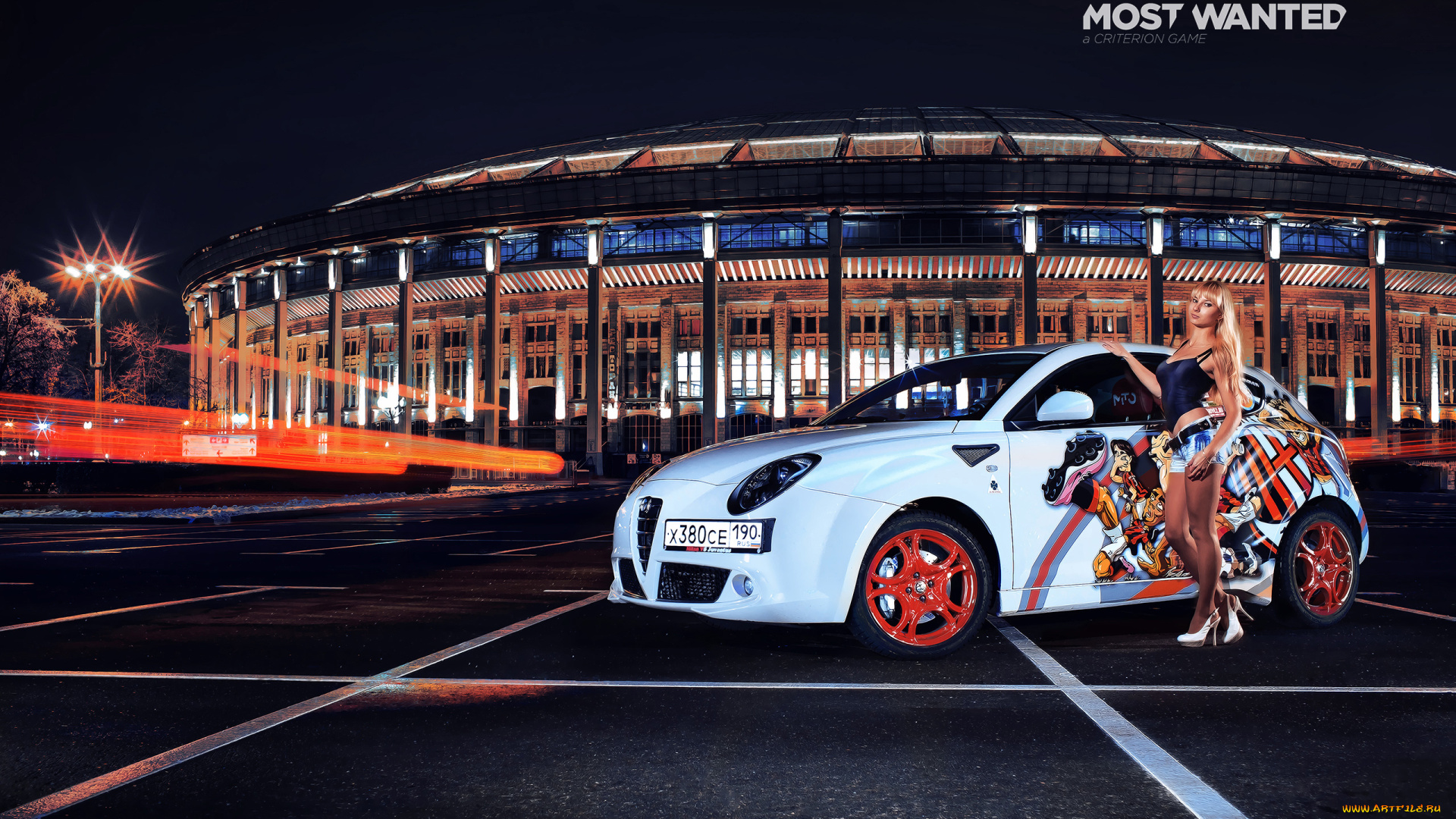 автомобили, авто, девушками, smotra, most, wanted, nfs, парковка, белая, alfa, romeo, mito, блондинка